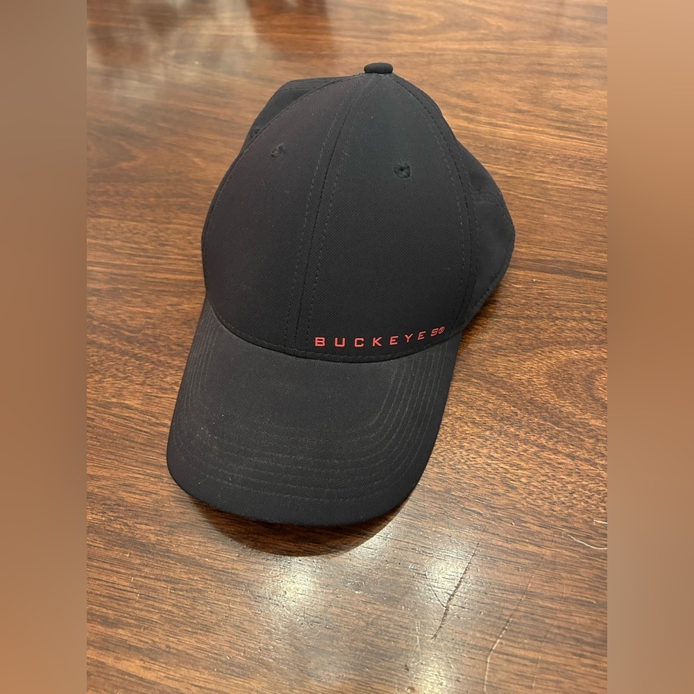 Nike Black Baseball Cap with Red Buckeyes Accent